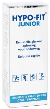 Hypo-Fit Junior Direct Energy Schnelle Glukoselösung Tropischer Fruchtgeschmack Beutel 12x7g