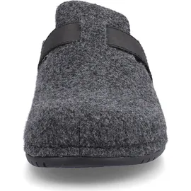 Rieker Pantoffel mit Klettriemchen Gr. 41, grau Herren Schuhe Stoffschuhe