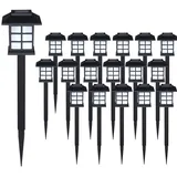 monzana Monzana® LED Solarlampe für Außen 18er Set Wetterfest IP44 Erdspieß Solar Garten Leuchte Außenleuchte Balkon Deko