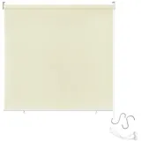 AUFUN Außenrollo Balkon Outdoor Rollo Wetterfest 140 x 140 cm Outdoorrollo Sonnenschutz Balkonrollo UV Schutz, Reflektierende Thermofunktion für Fenster & Türen, Beige