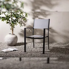 VCM Copacabana Gartenstuhl 41,4 x 42 x 42 cm grau/schwarz 2 St.