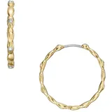 Fossil Damen Goldfarbener Edelstahl mit Ringverschluss Ohrringe