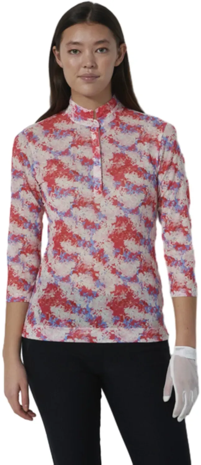 Daily Sports Polo Breeze Mesh 3/4 S, coral/blau