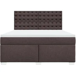 vidaXL Boxspringbett 180 x 200 cm Dunkelbraun