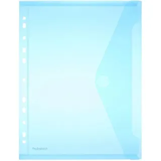 FolderSys PP-Umschlag A4, Lochrand blau transparent