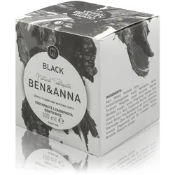 Ben & Anna Black Natürlich aufhellende Zahncreme mit Aktivkohle ohne Fluorid - Vegan (100ml)