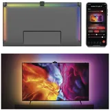 EMOS - Smarte TV Hintergrundbeleuchtung für 75“ (189 cm) - abnehmbare RGBIC LED Light Tubes für Fernseher, mit Kamera - Helligkeit 660 lm - WiFi Konnektivität, Appsteuerung, Sprachassistenten