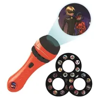 Lexibook, Miraculous Ladybug Cat Noir, Geschichten Projektor, Taschenlampe und Projektor mit 3 Scheiben, 24 Bilder, erstellen Sie Ihre eigenen Geschichten, LTC050MI