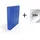 BR Ringbuch DIN A5 40 mm Blau 10 St.