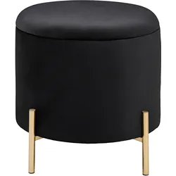Hocker Schwarz/Gold