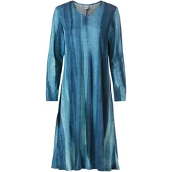 Viskose-Mix-Kleid, Druck blau, 36