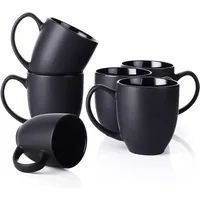 DOWAN 473ml/6er-Set Große Keramik Kaffeebecher mit Griff,für Kaffee/Tee,Stark und