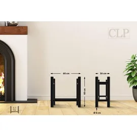 CLP Kaminholzständer Medya Metall 30 x 60 x 60 cm Schwarz