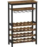 Songmics Industrie-Design Weinregal mit Glashaltern