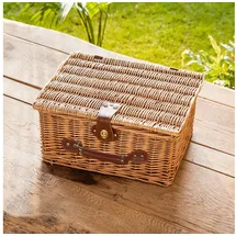 Frank Flechtwaren Picknickkorb Duo, 16-teilig, Hochzeitsgeschenk, Zeit zu Zwei, Freizeit, Umfangreich bestückt