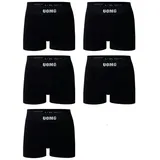 emeco Retro Boxer 5er Boxershorts Microfaser Herren Unterhose Unterwäsche Seamless 7534 (5-St) schwarz XL/XXXL