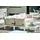 Fiam Beistelltisch Domino aus Aluminium, modernes Design, taupe, rechteckig, 70x70 cm,