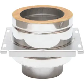 ASTEC Edelstahlschornstein Zwischenstutzen DN113-300 Edelstahl transparent/weiß