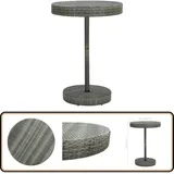 Gartentisch Grau 75,5x106 cm Poly Rattan - Gartentisch - Polyrattan Tisch - Outdoor Tisch - Esszimmerset - Balkonmöbeln