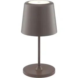 Brilliant LED Tischleuchte "Kaami - mobile LED Außen Tischlampe", braun (kaffee), Ø 10cm H: 37cm, 1 Stk., Leuchten, mobile LED Außen Tischlampe, 37 cm, 310 lm, Touchdimmer, USB, LED Tischleuchte