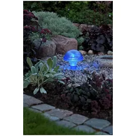 Konstsmide Solarleuchte Kunststoff B: 14,5cm T: 14,5cm H: 27,5cm 1 Akku AA blau