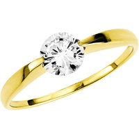 amor Ring für Damen, Gold 333, Zirkonia synth. Ringe Weiss