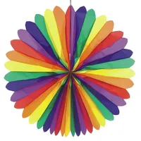Papstar Dekofächer Ø 120 cm "Rainbow" schwer entflammbar