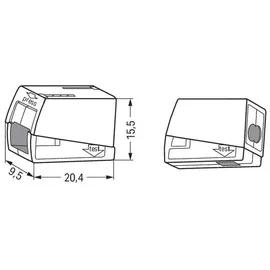 WAGO 224-101 - Standard-Leuchtenklemme, 1,0-2,5mm2