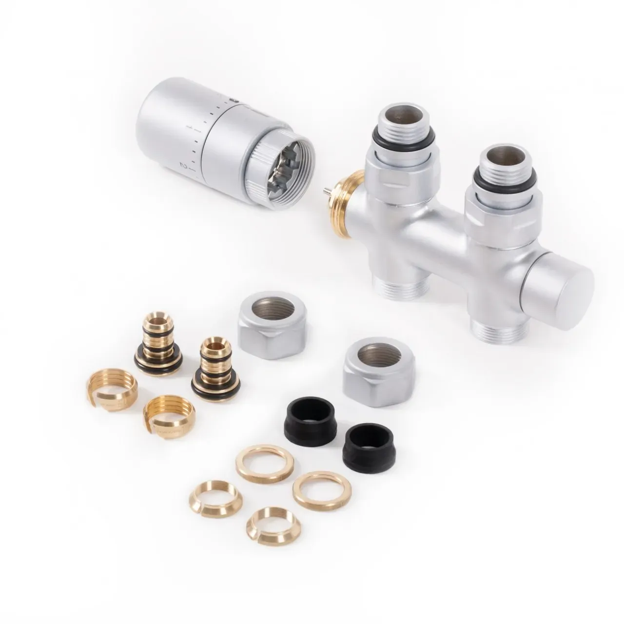 Terma Set Thermostat Verbunddurchgangsventil 50mm CYLINDER GZ 1/2