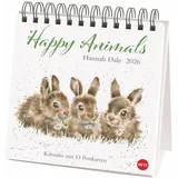 Heye Hannah Dale: Happy Animals Premium-Postkartenkalender 2026:
