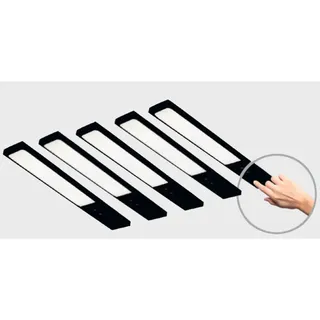 TEBÜ LED-Küchenlicht Rechteck-Unterbauleuchten 5-tlg. 6138-5_S schwarz