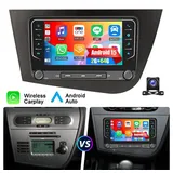 ESSGOO DAB+ Für Seat Leon 1P1 2005-2012 Carplay Android 15 Autoradio GPS Navi Autoradio (RDS, 4+64GB(optional), Digitalradio (DAB), FM, Apple Carplay Android Auto GPS Navi WIFI BT EQ) schwarz