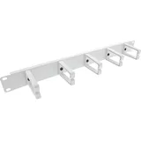 InLine InLine® 19" Kabelführungspanel, 5 kleine Bügel, RAL 7035, grau