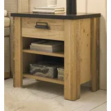 furn.design Nachtschrank Stove 60 x 61 x 39 cm Beige/Schwarz