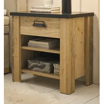 furn.design Nachtschrank Stove 60 x 61 x 39 cm Beige/Schwarz