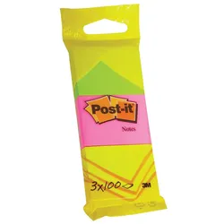 Post-it Haftnotiz Neon Notes 6812N 51x38mm sortiert 3 St./Pack.