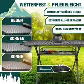 Kesser Campingtisch faltbar Schwarz