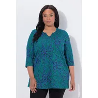 Ulla Popken Longshirt in azurblau | Gr.: 58-60