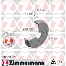 ZIMMERMANN Bremstrommel 180510320 Hinterachse für Citroën/Peugeot TOYOTA