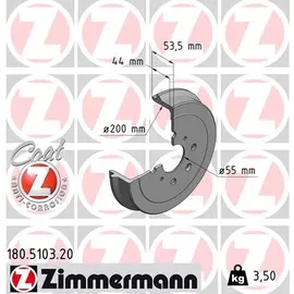 ZIMMERMANN Bremstrommel 180510320 Hinterachse für Citroën/Peugeot TOYOTA