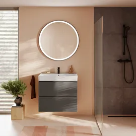 Hansgrohe Xilesa E Waschtischunterschrank 2 Schubkästen, Schiefergrau matt