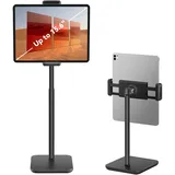 tounee Tablet Ständer, Tablet Halterung Verstellbare-Einstellbare Lang Arm Ständer von 11,6-19,2 Zoll für iPad Pro 9.7, 10.5, 12.9, Air Mini 2 3 4, iPhone, und Tablet mit 4.7"-15.8"- Schwarz