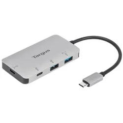 Targus USB-C Multiport-Hub mit 2 USB-A- und 2 USB-C-Anschlüssen und 100 W PD Pass-Through