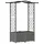 vidaXL Hochbeet mit Rankgitter und Dach 125 x 40 x 138 cm Hellgrau