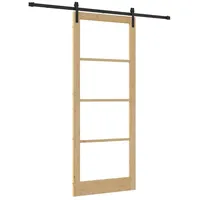 vidaXL Haustür Schiebetür Sonstiges ORKDAL Braun 93 x 232 cm (1-St) schwarz