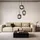 GLOBO 3-flg. 120 cm mattschwarz Glas Metall