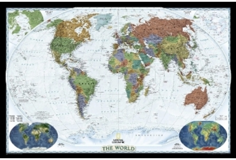 National Geographic Map / National Geographic Map World Decorator  Political Map  Planokarte  Karte (im Sinne von Landkarte)