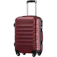 Koffer-Baron® »Hartschalenkoffer Premium Koffer Gr. L Reisegepäck ABS, Weinrot