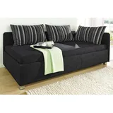 MAINTAL Polsterliege MAINTAL, schwarz, B:86cm L:206cm, 100% Polyester, Komplettbetten, inkl. Bettkasten, Liege mit Umbau