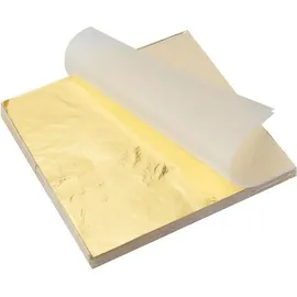 Kuuqa 100 Blatt Blattgold Imitation 14x14cm Folie